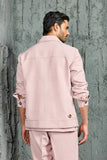 Bubblegum Pink Paint Strokes Shacket Set