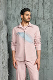 Bubblegum Pink Paint Strokes Shacket Set