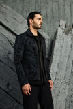Black Abstract Wave Shacket Set