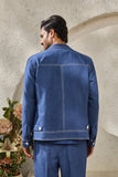 Blue Paint Splash Shacket Set