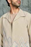 Beige Mount-Ridge Shacket Set