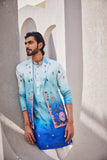 Icy Twilight Kurta Jacket Set