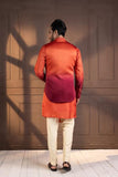 SUNSET BLOOM EMBROIDERED NEHRU AND KURTA SET
