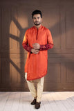 SUNSET BLOOM EMBROIDERED NEHRU AND KURTA SET