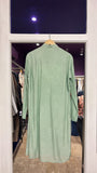 Green Kurta with Sequin and Moti Neckline