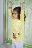 LEMON YELLOW GANPATI KURTA