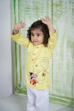LEMON YELLOW GANPATI KURTA