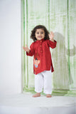 RED GANPATI KURTA