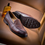 BROWN SIGNATURE SLIP ONS