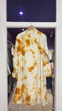 Yellow Tie-Dye Kurta with Sequin Accents