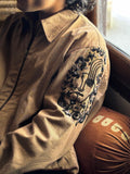 BROWN TATTO JACKET SET