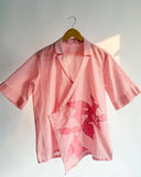 Pink Striped Assymetrical Shirt