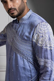 AZURE BLOOM EMBROIDERED KURTA