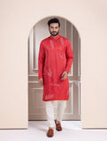 ONYX RUST EMBROIDERED KURTA ENSEMBLE