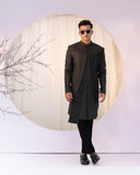 Assymetric Onyx Achkan Set