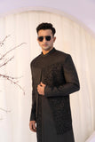 Assymetric Onyx Achkan Set