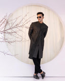 Assymetric Onyx Achkan Set