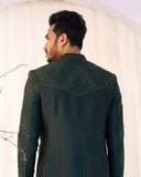 Emerald Zevar Achkan Set