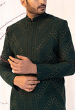 Emerald Zevar Achkan Set