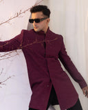 Wine Noir Achkan Set