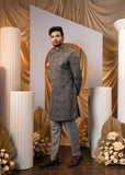 Graphite Glist Achkan Set