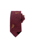 Bird Novelty Tie, Burgundy