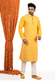 KURTA SET WITH ALL OVER THREAD EMBROIDERY