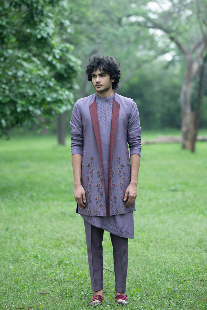 ENGLISH PURPLE SHRUG SET