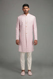 Light pink geometrical sherwani