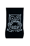 TOFFCRAFT - Monster Face Graphic Low Cut Ankle Black Socks