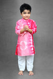 Tie and Dyed different cut Kurta with off white chudidar