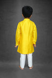  Embroidered Half Jacket Kurta And Pyjama yellow
