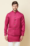 Pink Bundi Jacket with Kurta Set