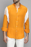 Orange Crepe Shirt