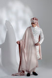 White Vine Sherwani Set