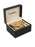 TOSSIDO Printed Necktie & Pocket Square Gift Box