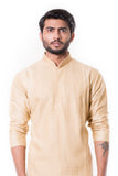 SHERWOOD TAN PINTUCKS KURTA SET