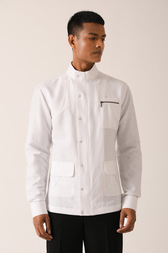 SHIRT WITH ZIPPER AND SNAP BUTTONS – Curato