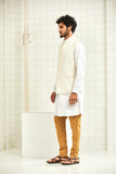 Raghwa waistcoat with polka block print
