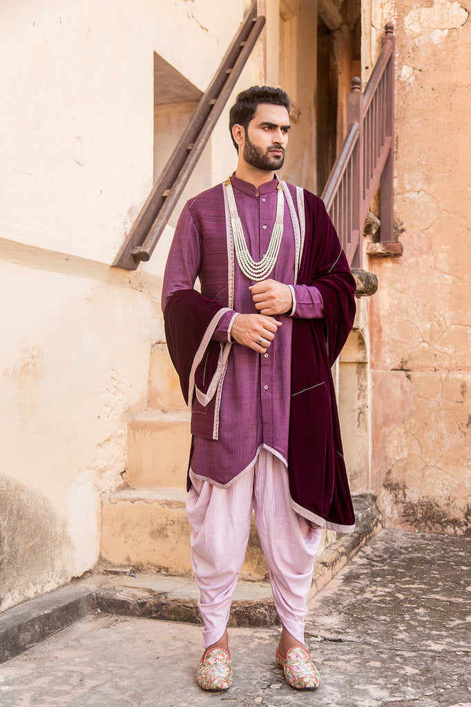 Teal kurta jacket set for Men – paanericlothing