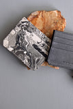 Ara Cardholder  - Ecru with Charcoal Marble