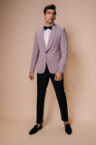 Grey shawl lapel tuxedo