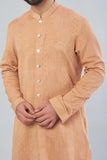 Brown Cotton Self Jacquard
Kurta Shirt