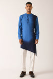 Blue Indigo Printed Asymmetric Kurta