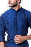 BLUE LINEN PATHANI SET