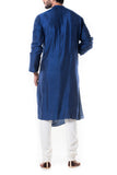 BLUE LINEN PATHANI SET