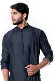 GREASE BLACK COWL KURTA SET