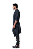 GREASE BLACK COWL KURTA SET