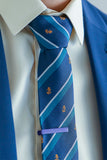 Anchor Striped Novelty Neck Tie, Blue