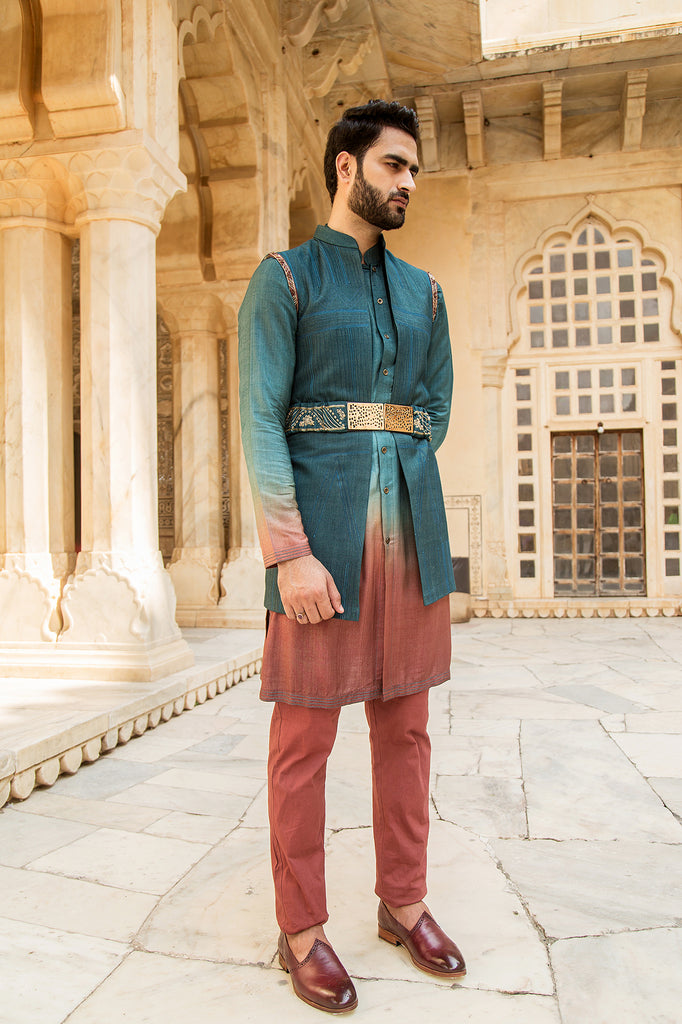 Kurta with jacket on sale style